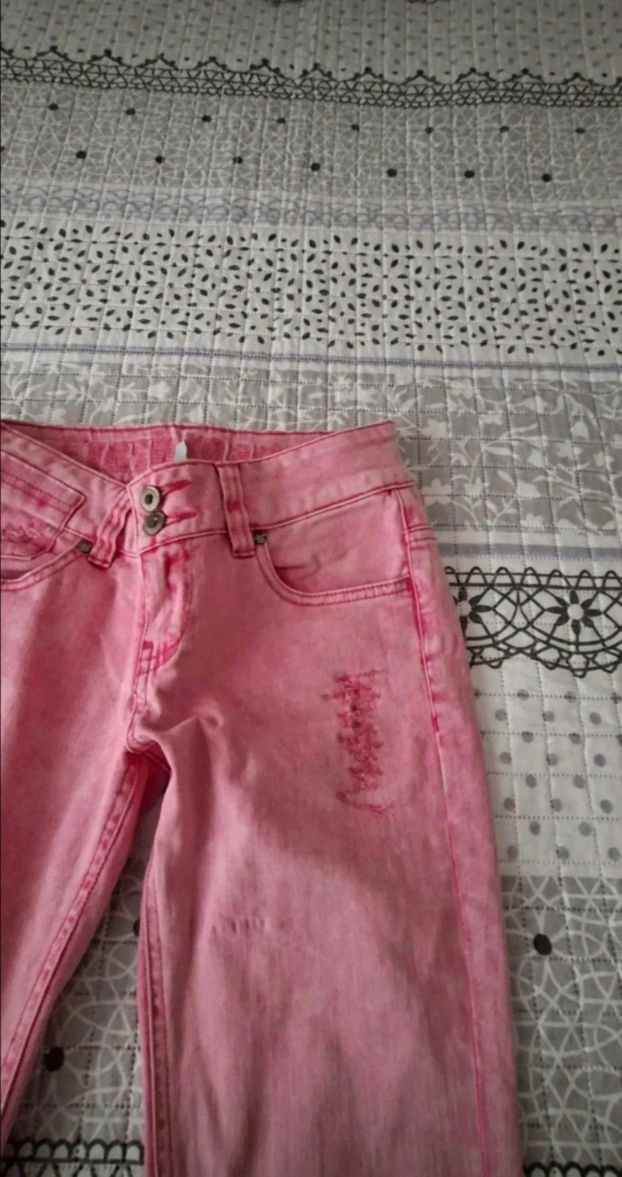 Pantalon vaquero de mujer, color rosa, talla S – photo 3